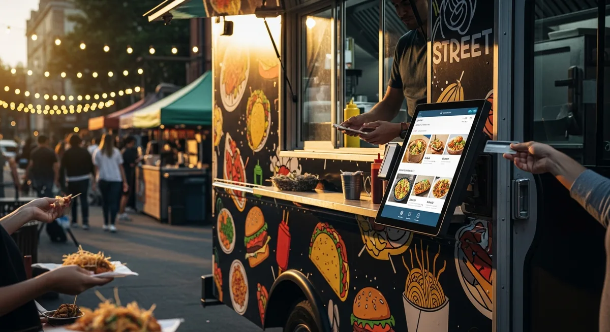 Food truck con sistema POS móvil